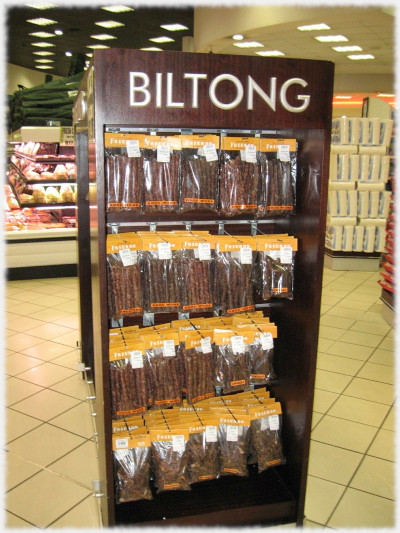 Biltong in Sd Afrikanischem Supermarkt